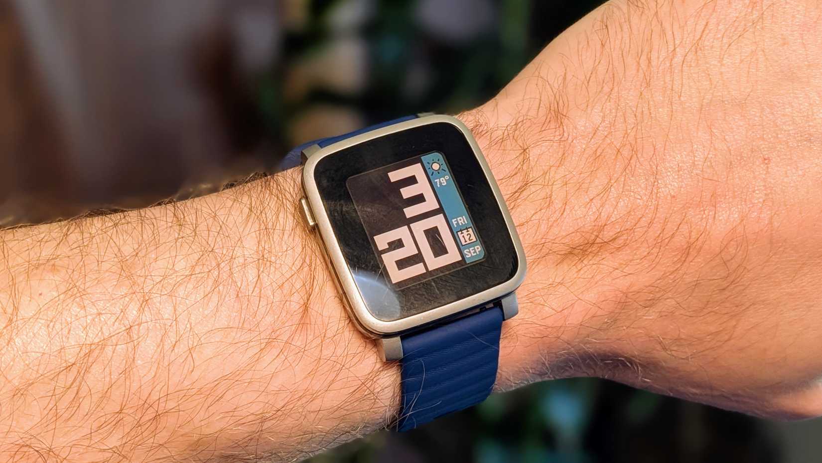 Pebble Time smartwatch.