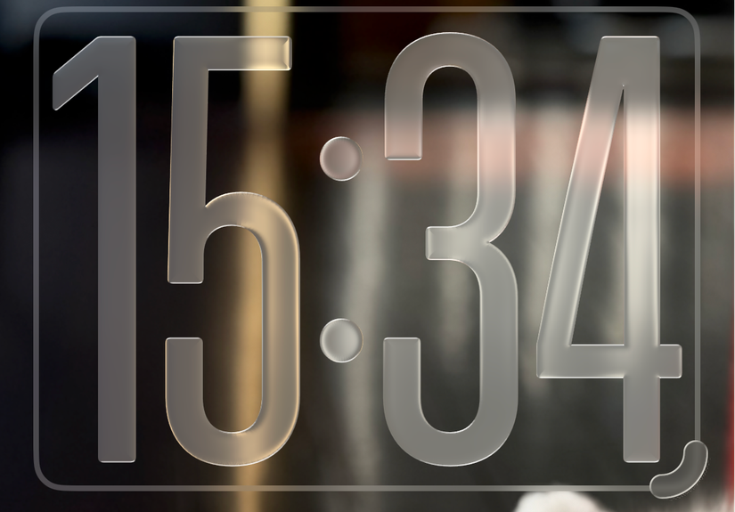 Resizable time display in iOS 26.