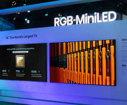 Hisense RGB Mini-LED TV on display at IFA 2025.
