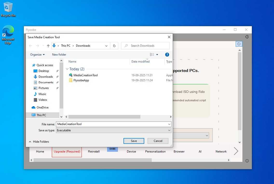 Saving Media Creating file.