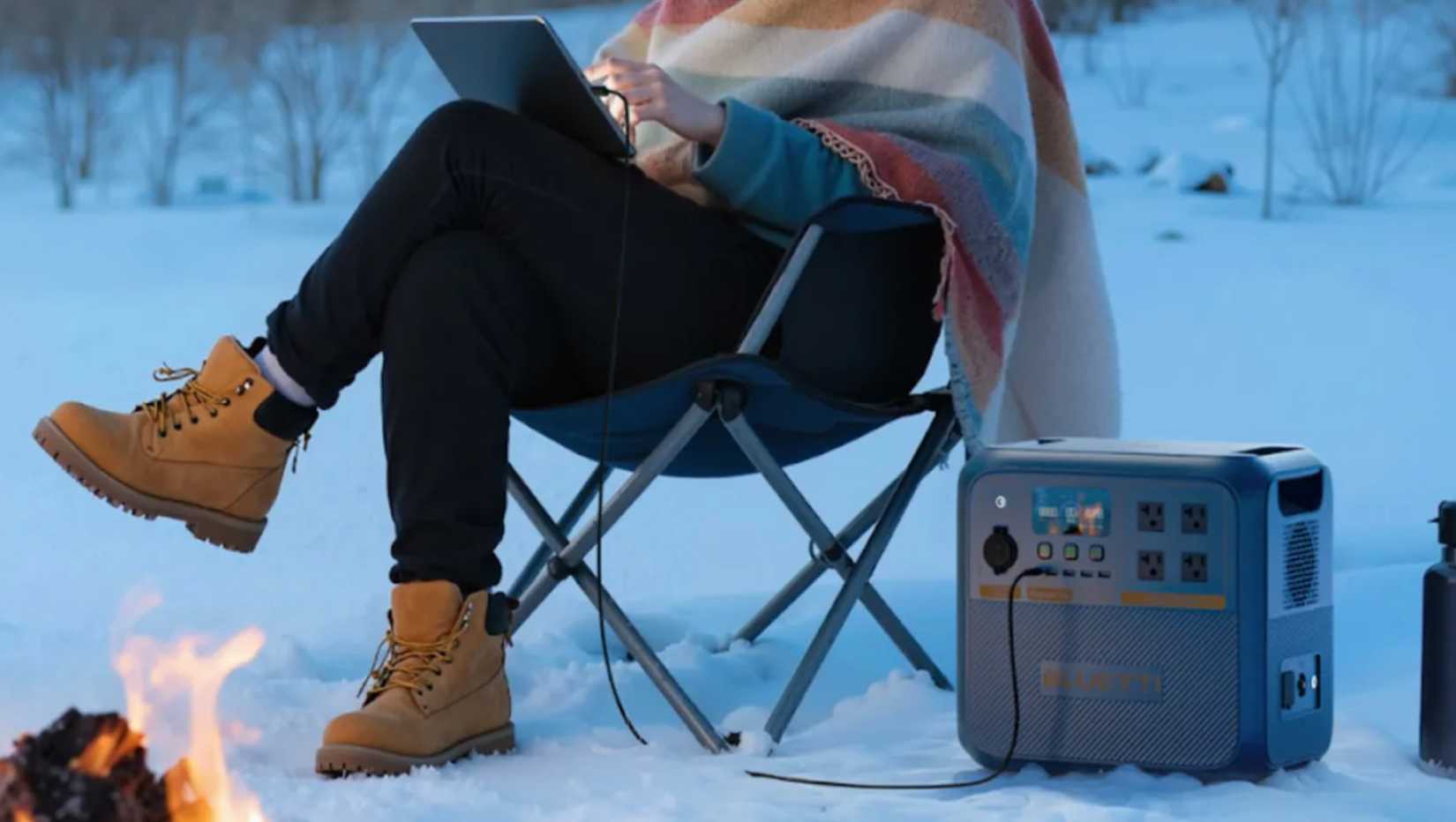 Bluetti NA Power Bank en invierno. 