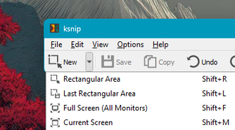 Different KSnip snapping modes.