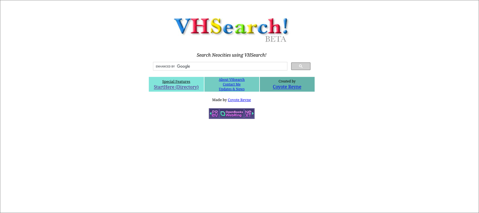 VHSearch Page