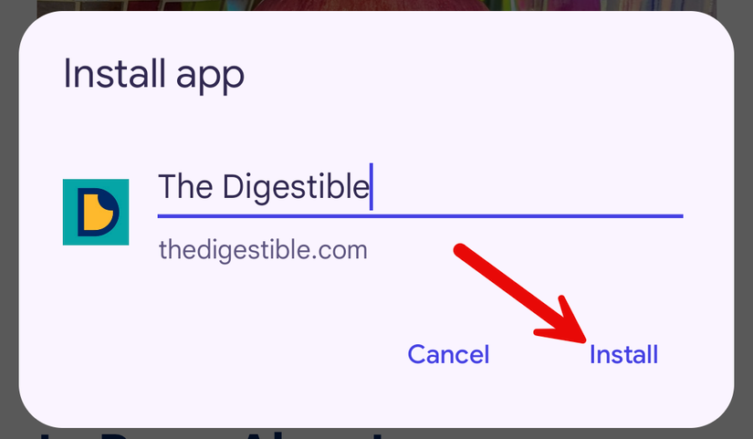Tap the "Install" button.