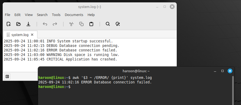 Erro de pesquisa apenas no terceiro campo de cada linha com AWK