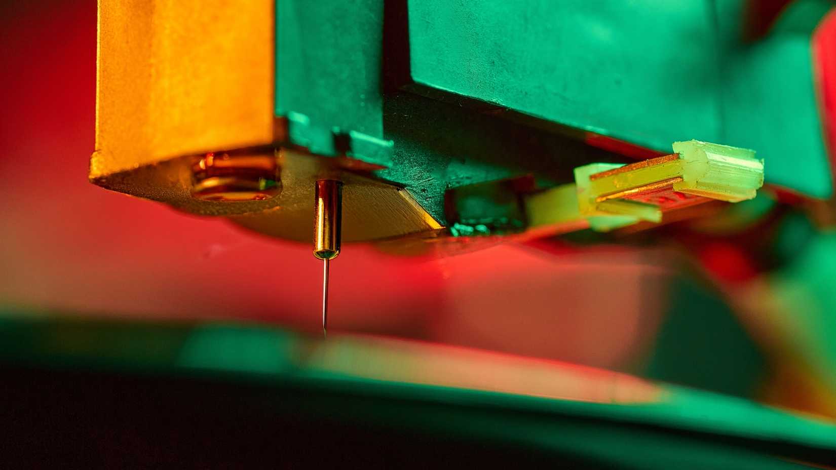 A record player needle.