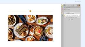 Some food in the Vivaldi Browser with the tabs moved to the right