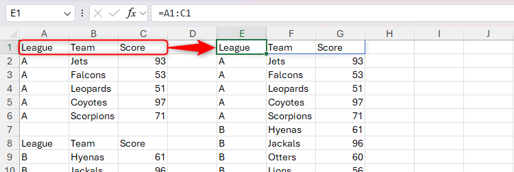 How to Use the VSTACK and HSTACK Functions in Microsoft Excel