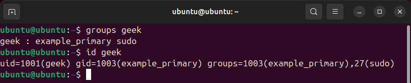 groups и id для просмотра, в каких группах состоит другой пользователь в Linux.