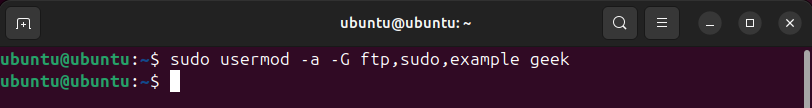 Команда usermod с добавлением пользователя сразу в несколько групп в Linux.