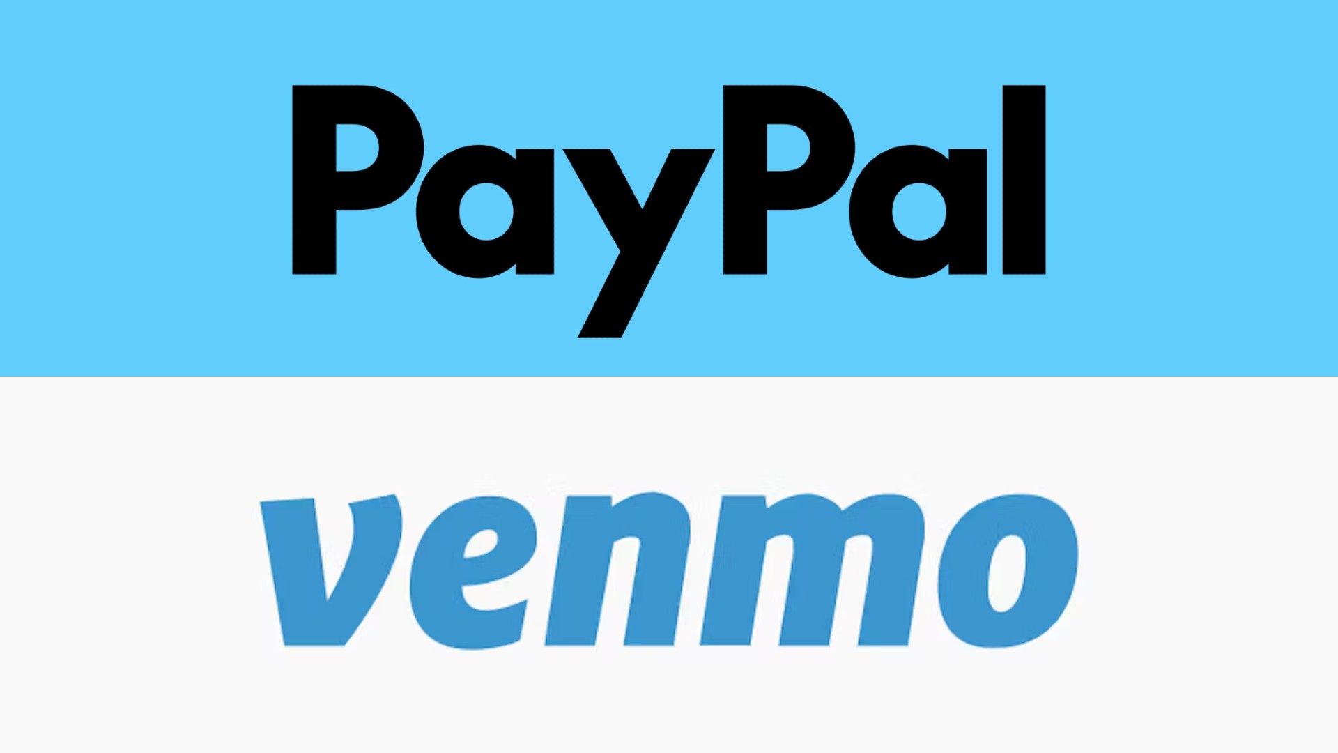 The paypal logo over the Venmo logo