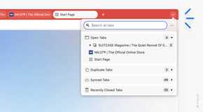 The Tab Button in the Vivaldi Browser showing what people are looking for in their tabs