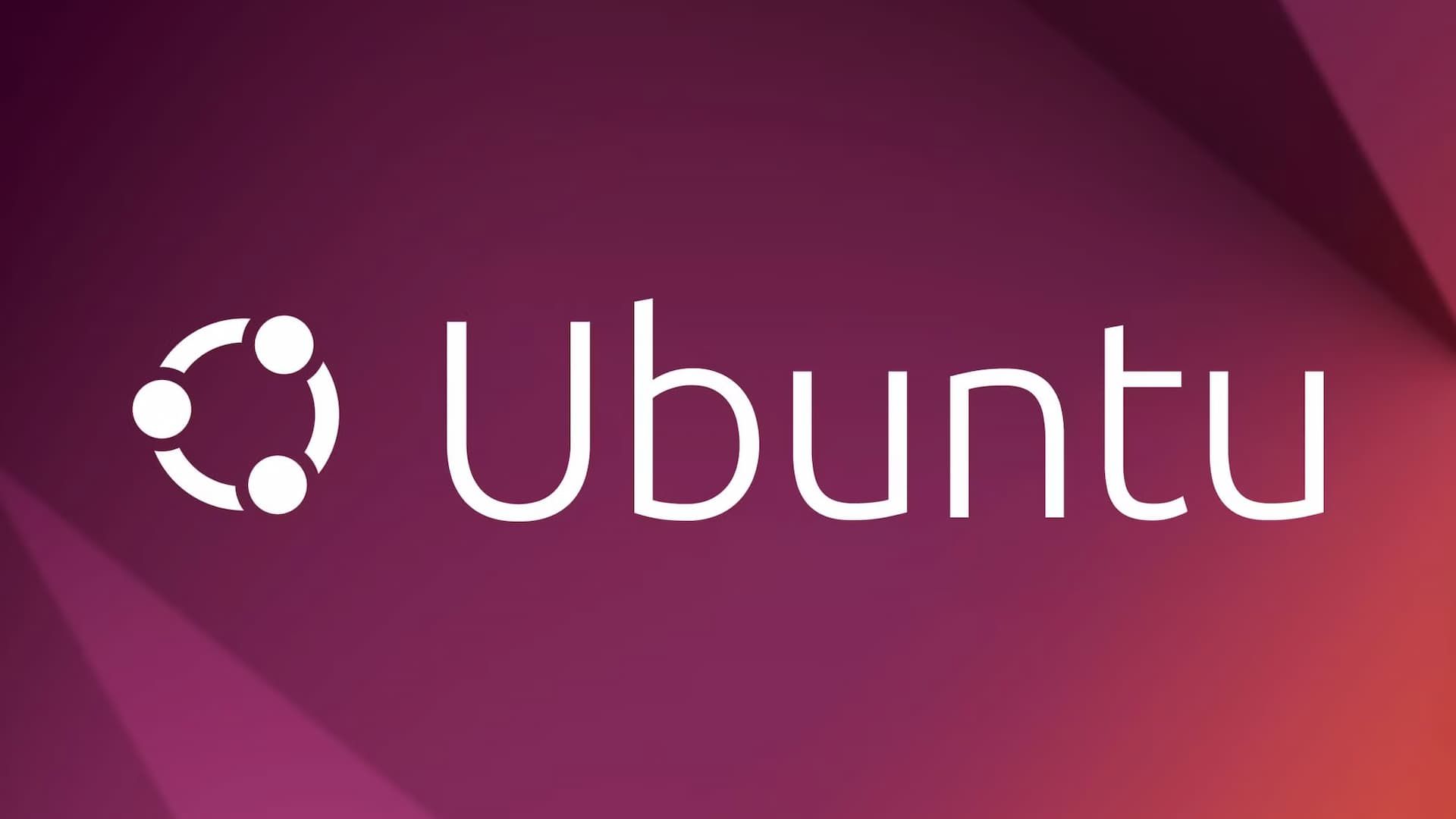 O logotipo do Ubuntu Linux em um fundo roxo com um pouco de laranja aparecendo no canto inferior direito