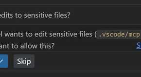 The user allowing sensitive files to be edited in Visual Studio