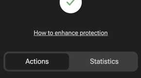 The user looking at a mobile device version of AdGuard with an arrow pointing at the refresh button