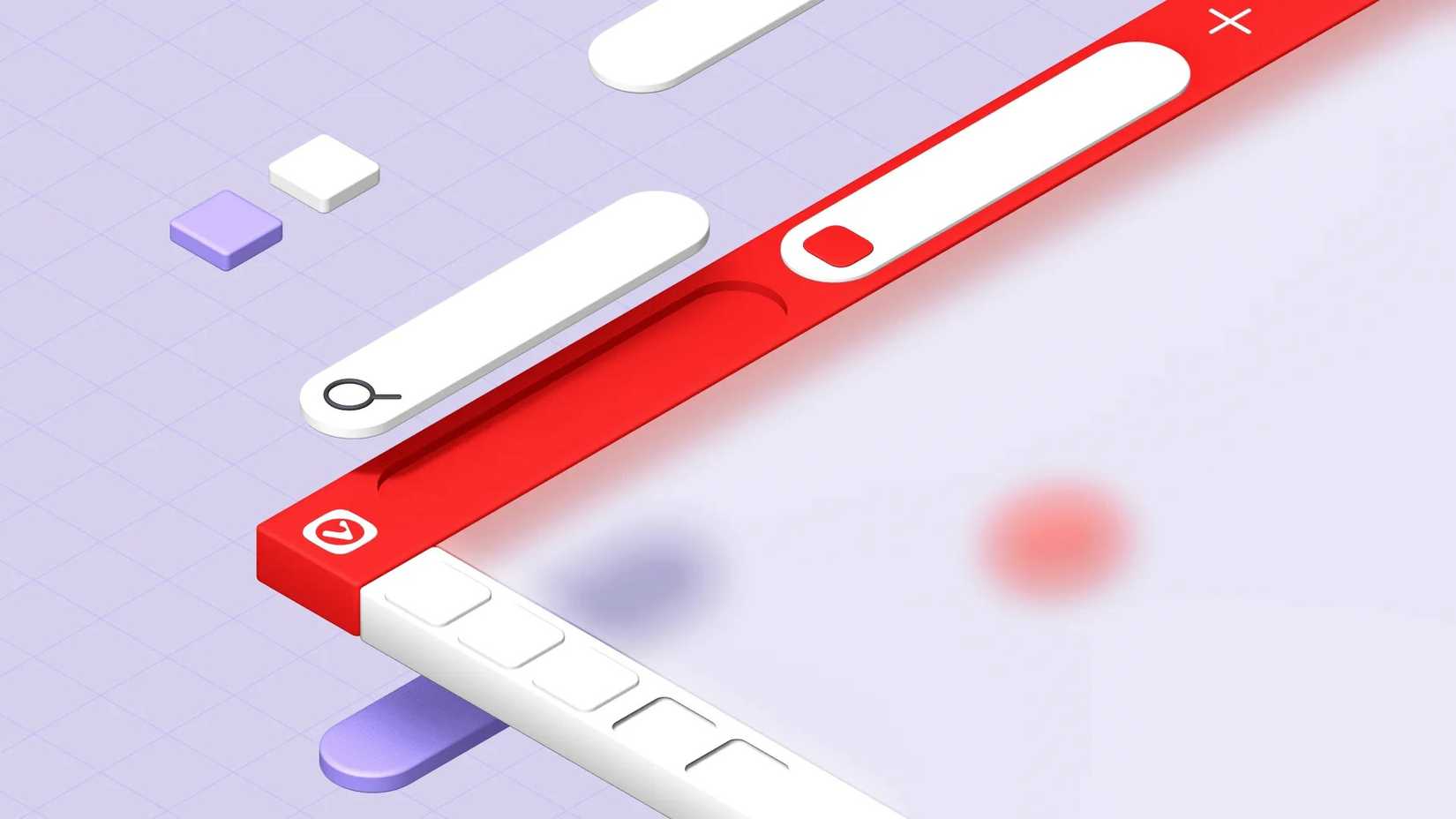 The vivaldi Browser with the tabs being pulled out, as if they can be moved