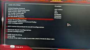 TPM settings in UEFI BIOS of GIGABYTE motherboard.