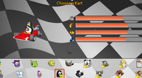 Tux mascot on kart in SuperTuxKart game