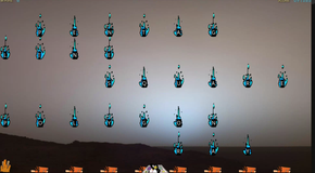 Tux shooting lasers at words in Tux typing