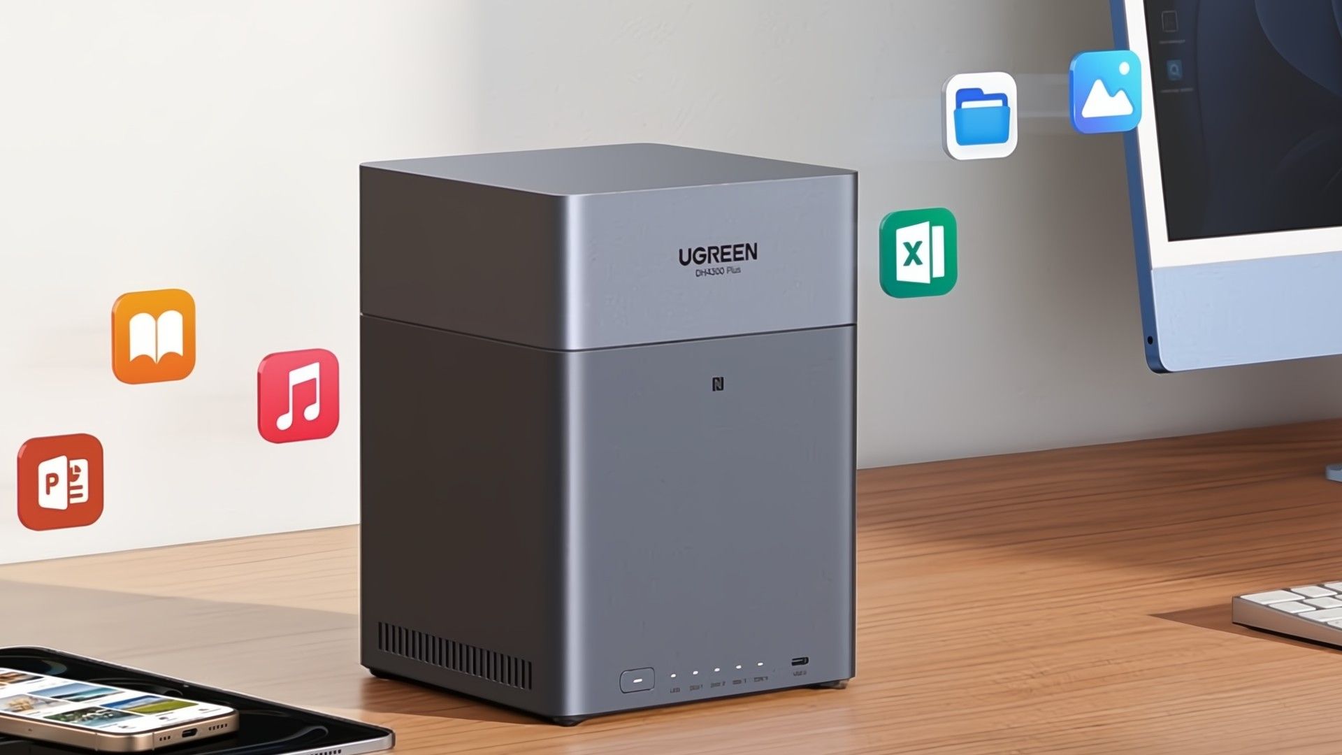 【新品未開封】 UGREEN NAS DH4300 Plus 4ベイ 120TB 4-Bay Photo Backup NAS with 2.5GbE Port – UGREEN NAS US