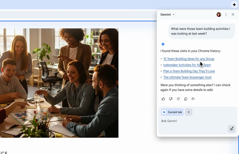 Popup de bate -papo de gêmeos no Google Chrome