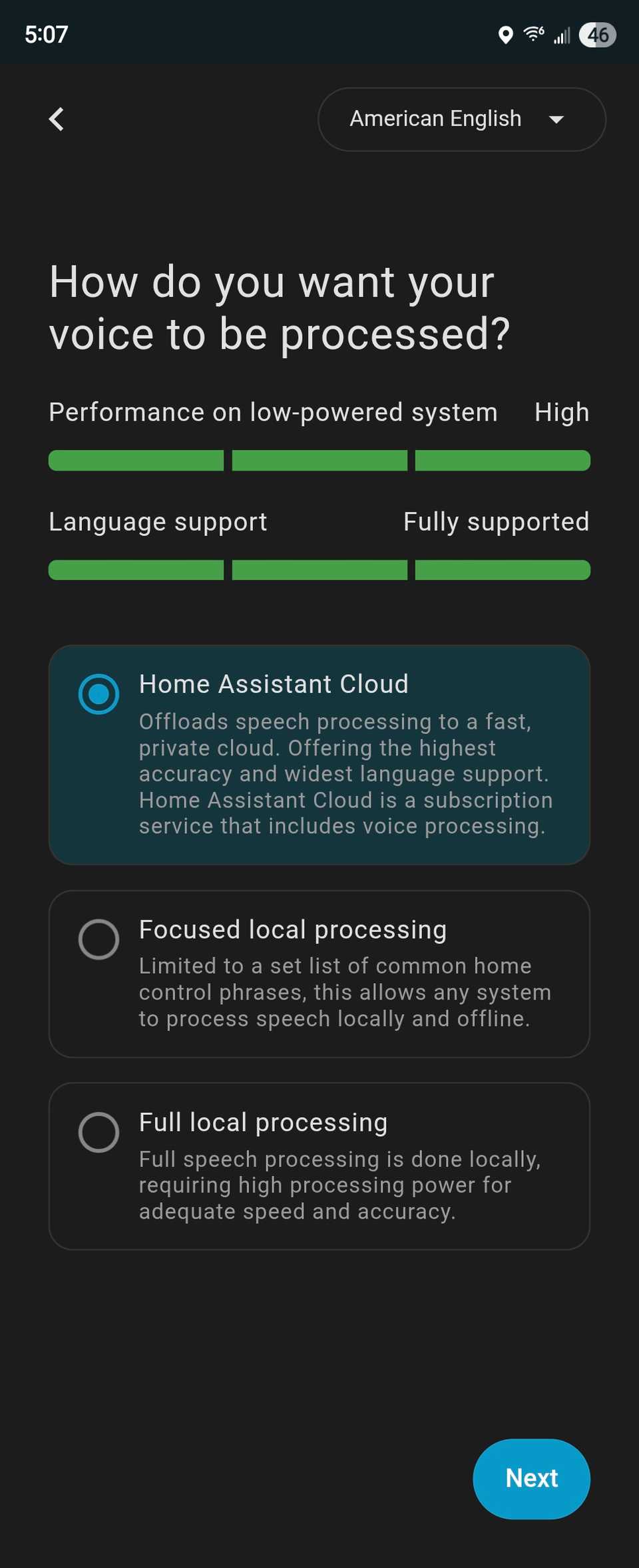 Voice processing in Home Assistant Voice Preview Edition. 