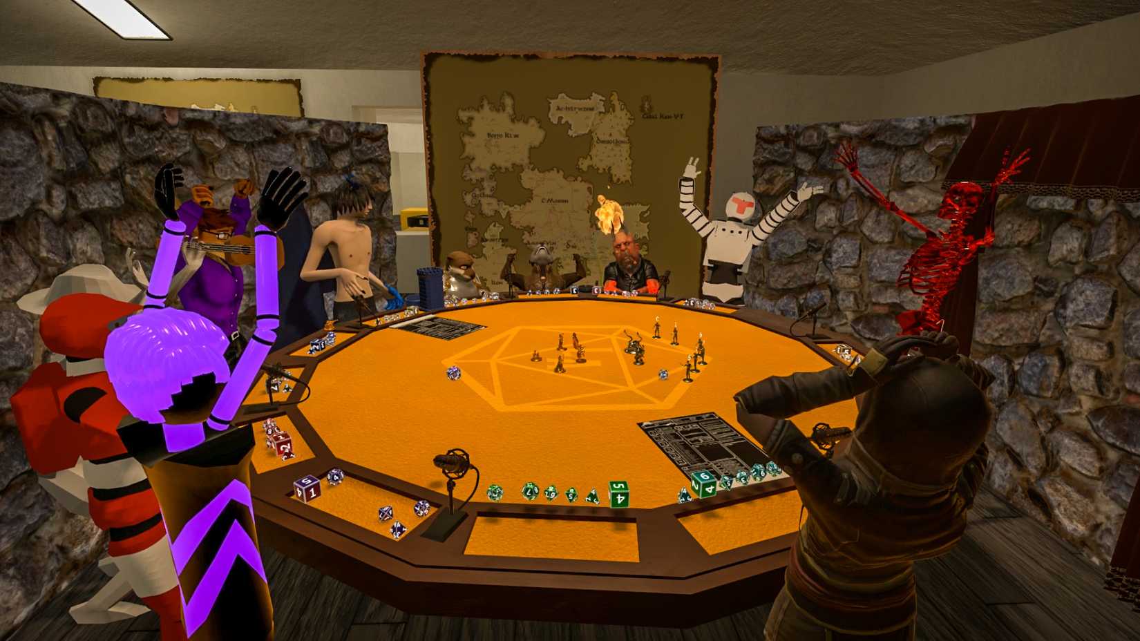 Uma captura de tela do jogo VR Chat.