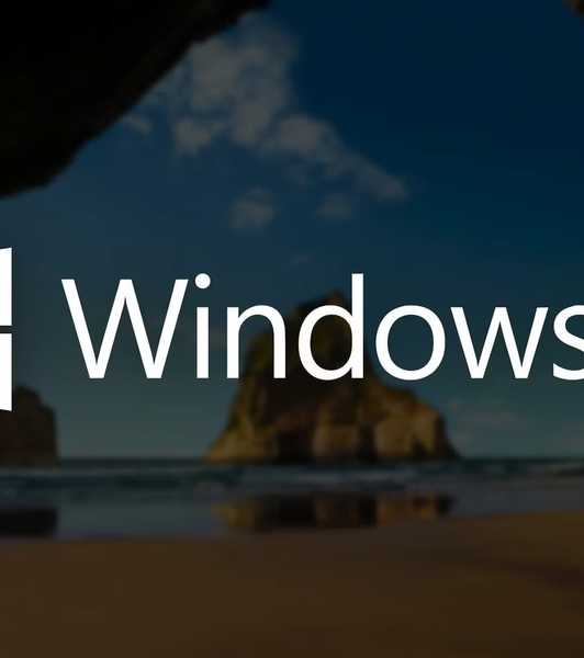 Windows 10 logo in a cave near a beach