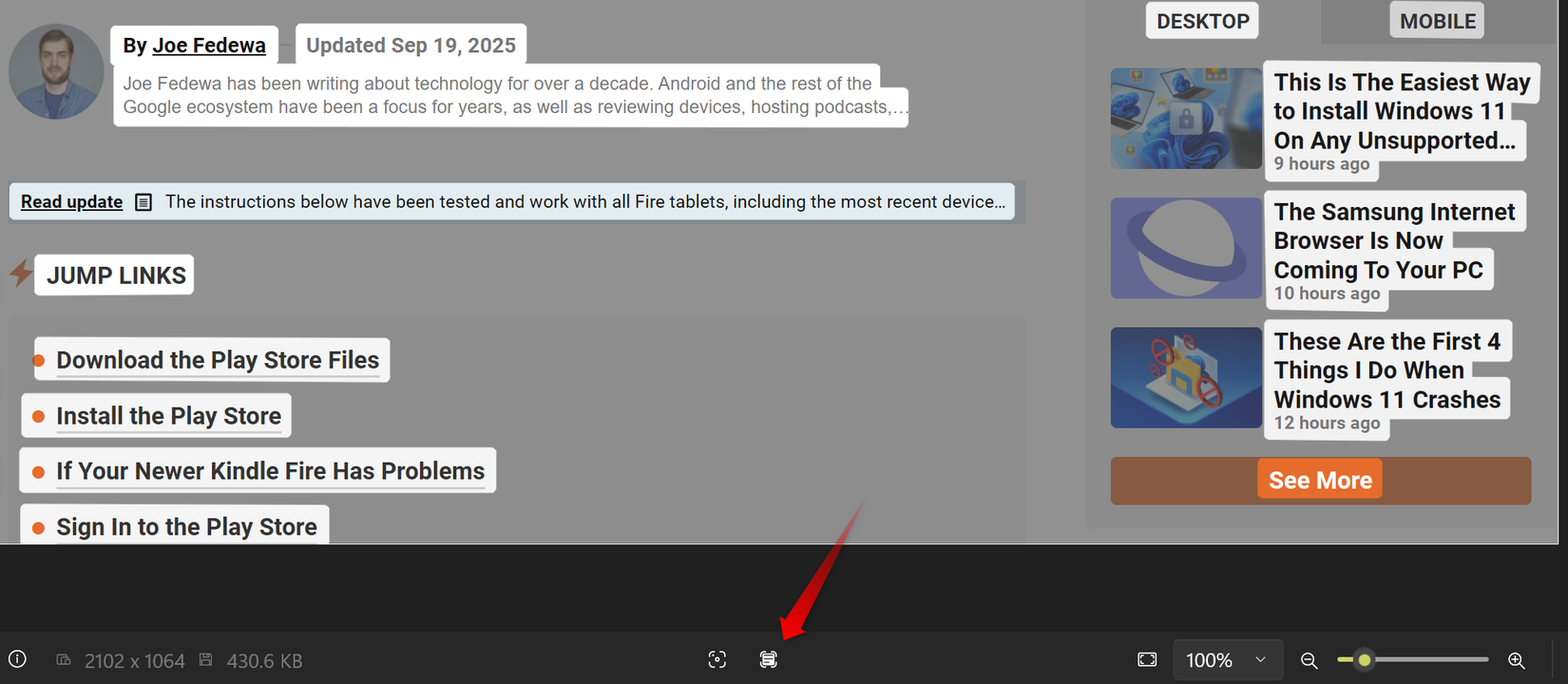 Using the Scan Text feature to extract text from an image in the Photos app.
