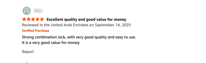 Verified purchase label on the Amazon site.