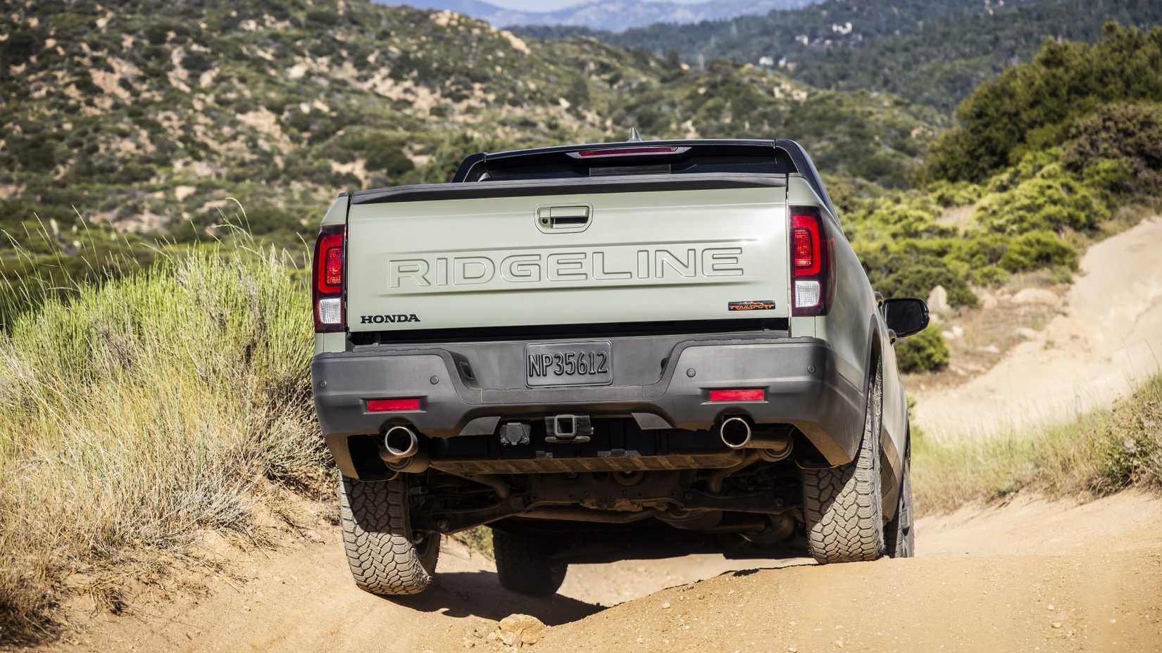 Rear shot of a 2026 Honda Ridgeline TrailSport