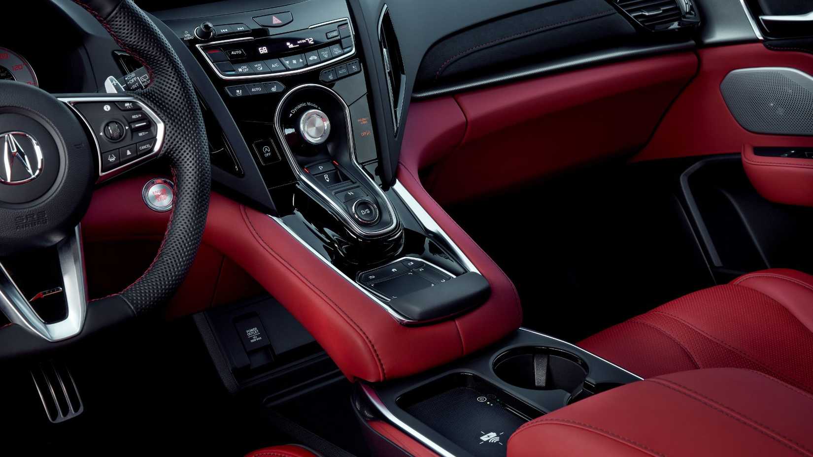 Close-up shot of the interior in a 2025 Acura RDX A-Spec.