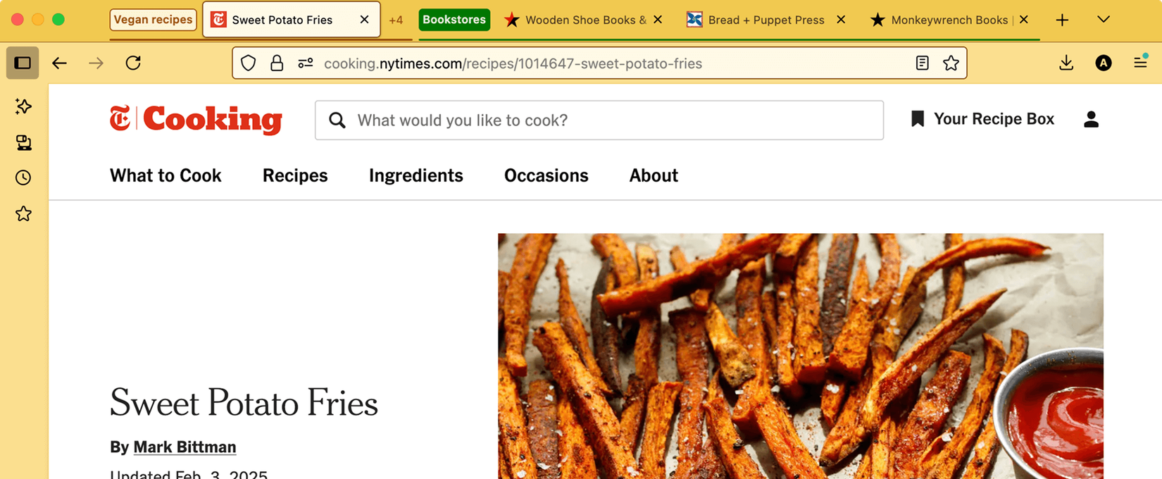 Guia ativa em um grupo de guias no Firefox