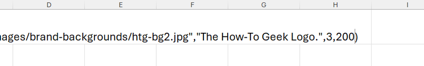 200 is typed for the height argument in an IMAGE formula in Excel.
