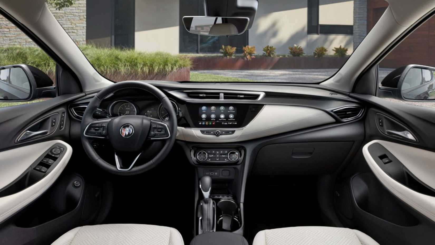Shot inside the cabin of a 2020 Buick Encore GX.