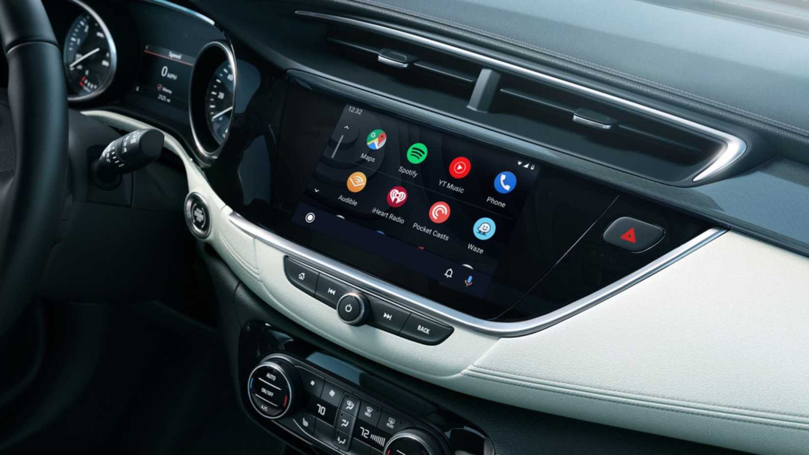 Close-up shot of the infotainment system in a 2020 Buick Encore GX.