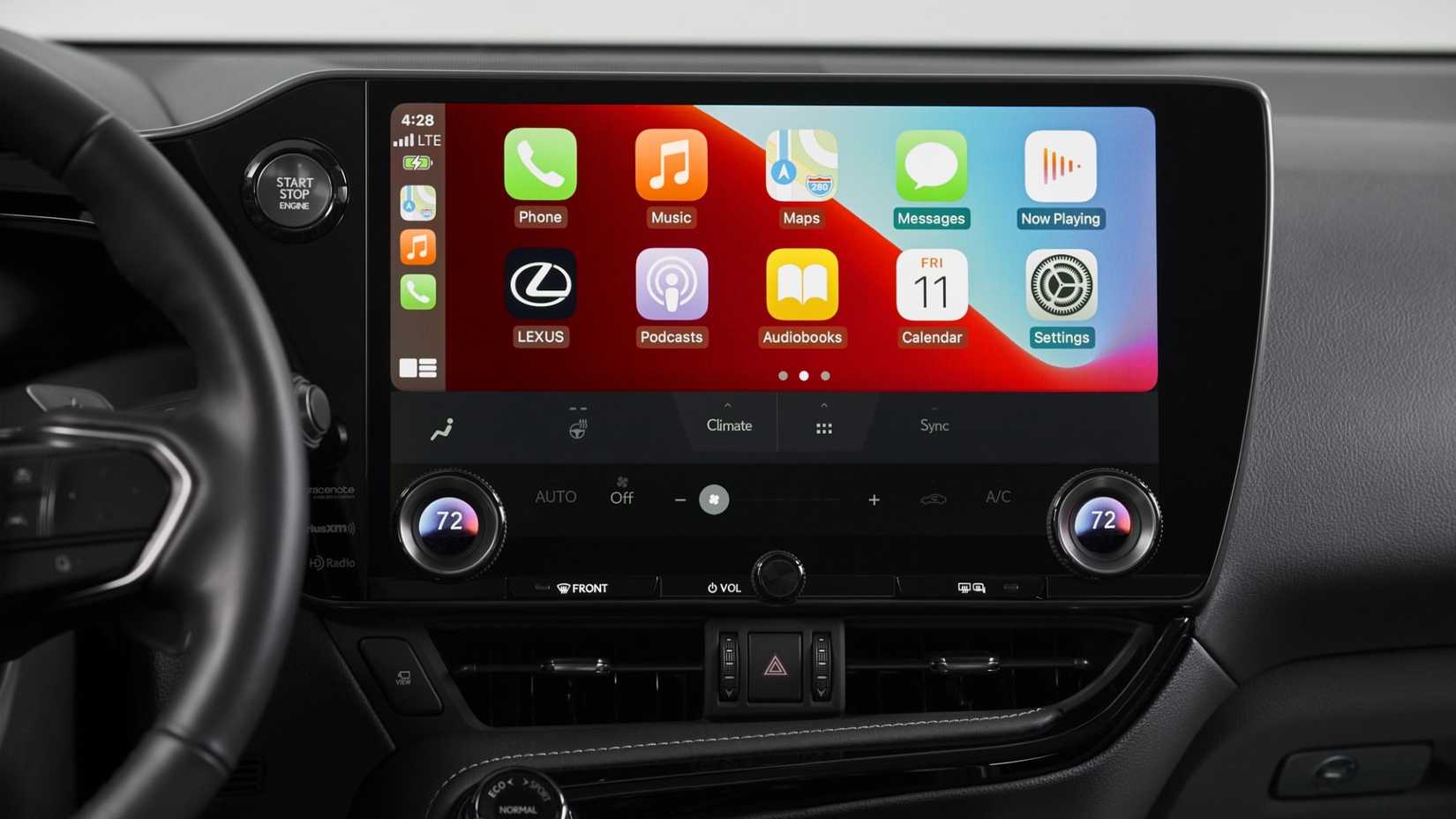 Shot of the infotainment screen in a 2026 Lexus NX