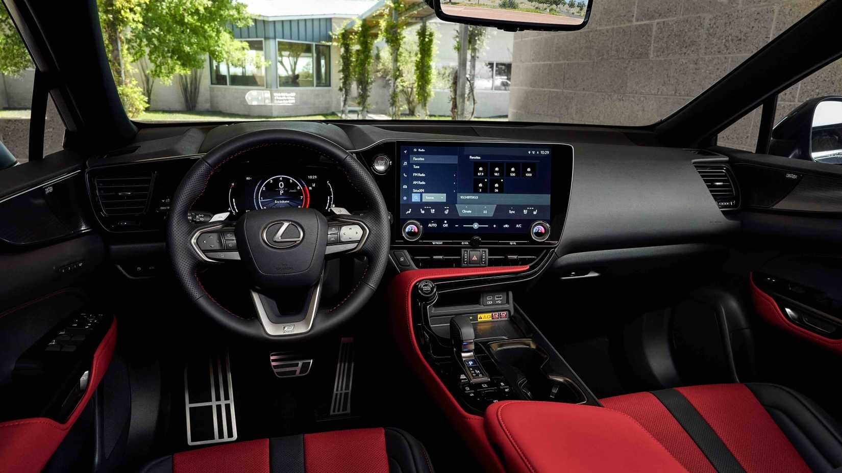 Interior shot of the dashboard in a 2026 Lexus NX