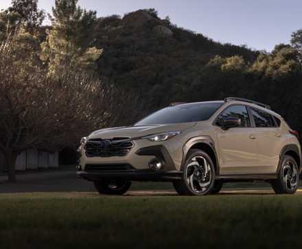 Front 3/4 shot of a 2026 Subaru Crosstrek Hybrid
