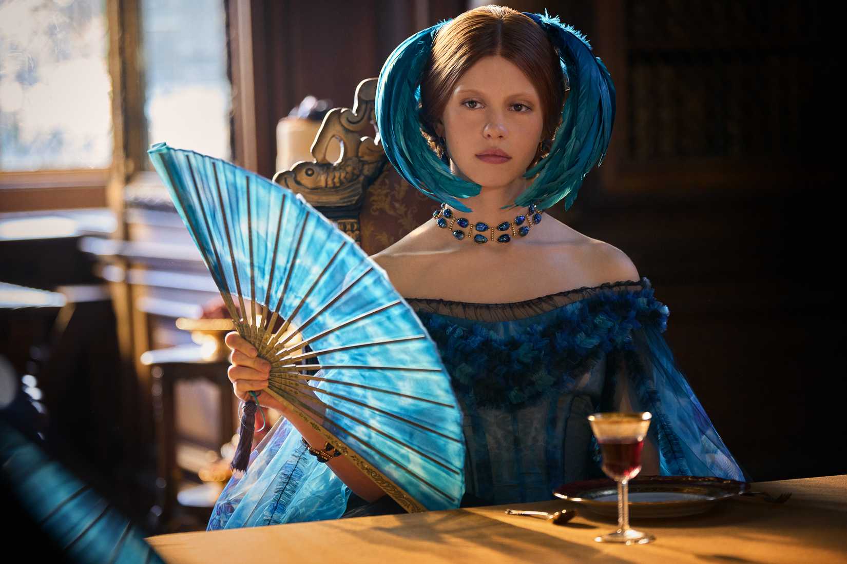 Image of Mia Goth from Guillermo del Toro's Frankenstein.