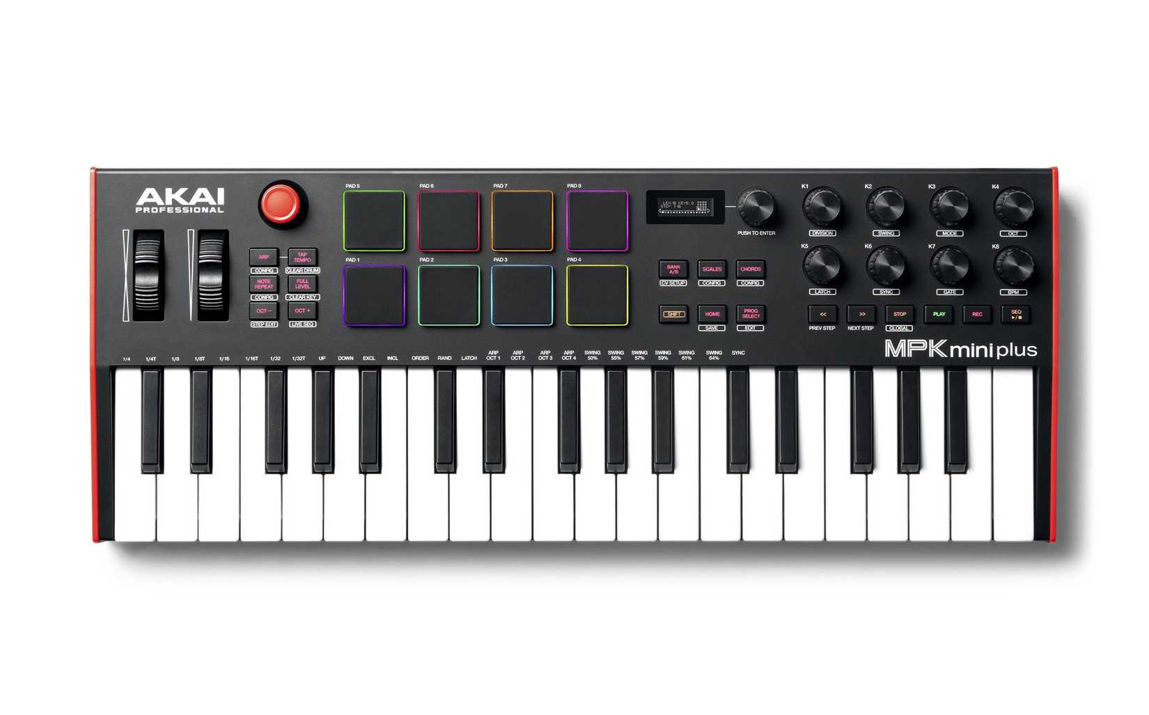 Akai MPK Mini Plus MIDI keyboard.