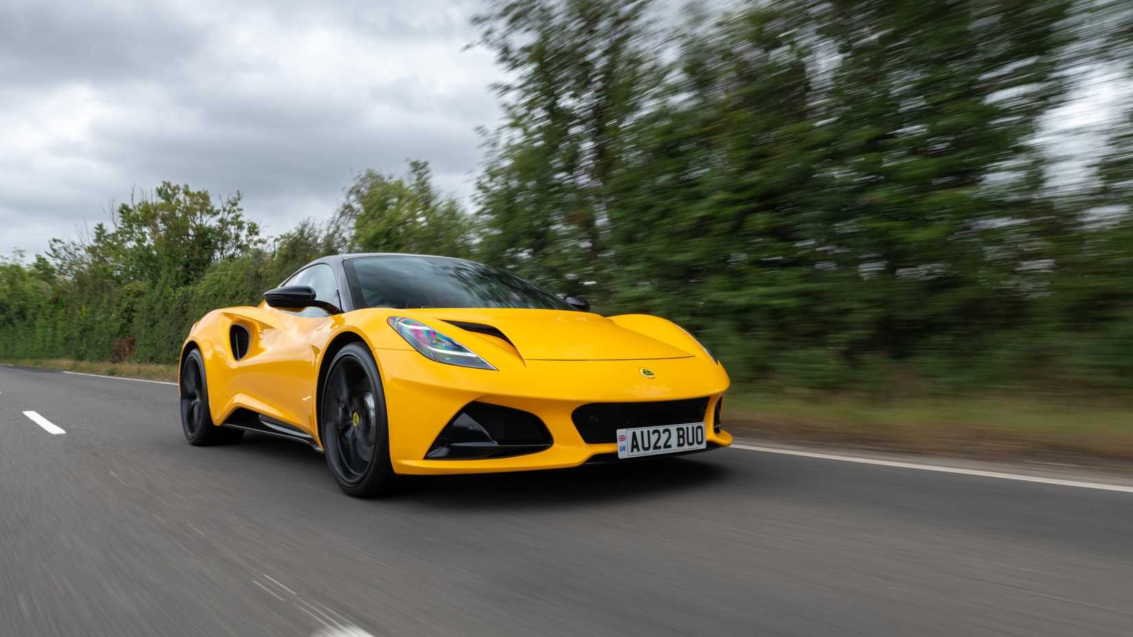 Front 3/4 shot of a 2025 Lotus Emira