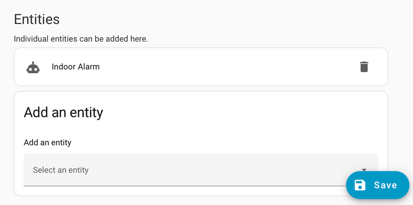 Adding the automation to an existing scene.