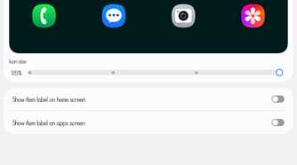 App icons increased to 105% size in Good Lock.