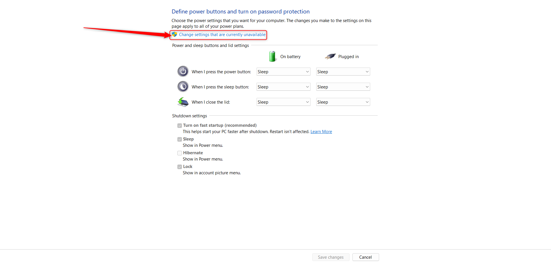 A button in the Windows 11 control panel that lets you change settings you normally wouldn't be able to.