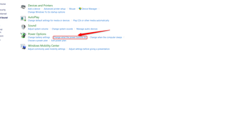 Various options within the Windows 11 control panel.