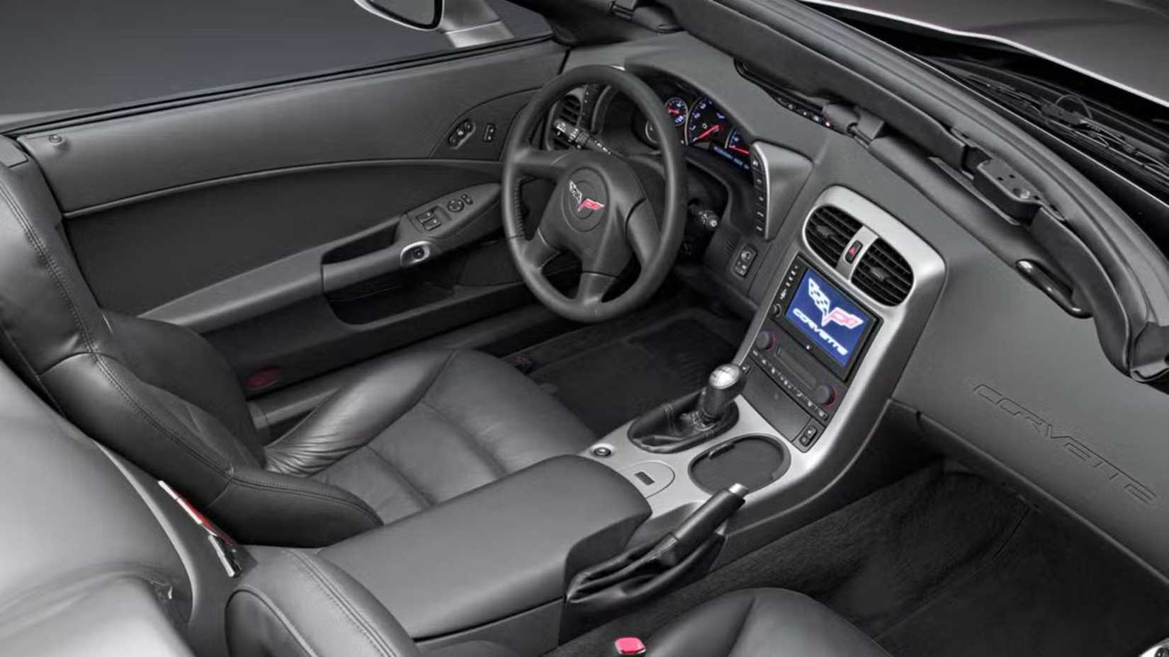 Interior shot of the Chevrolet Corvette C6.