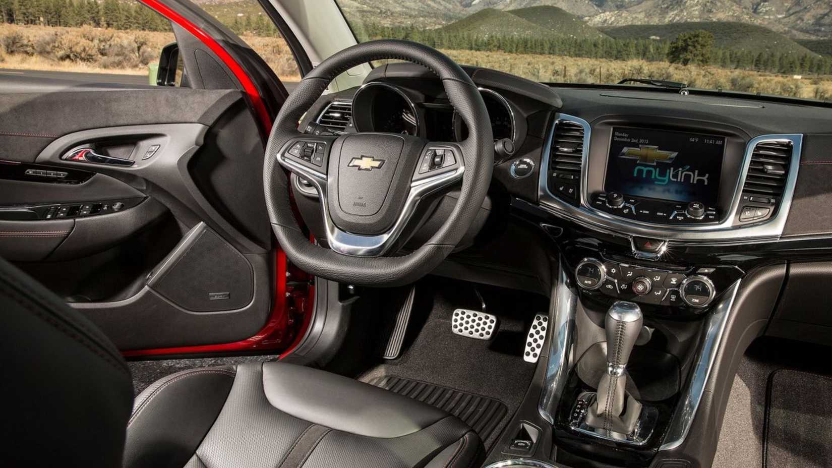 Shot inisde the cabin of a 2014 Chevrolet SS.