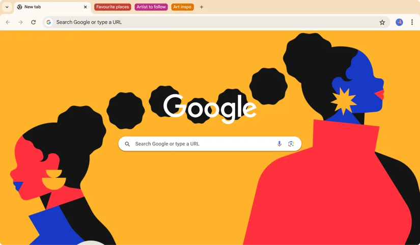 Uma captura de tela do navegador Google mostrando a página inicial de pesquisa do Google.