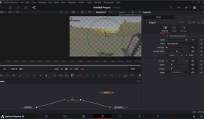 DaVinci Resolve's node system showing off a few video effects.